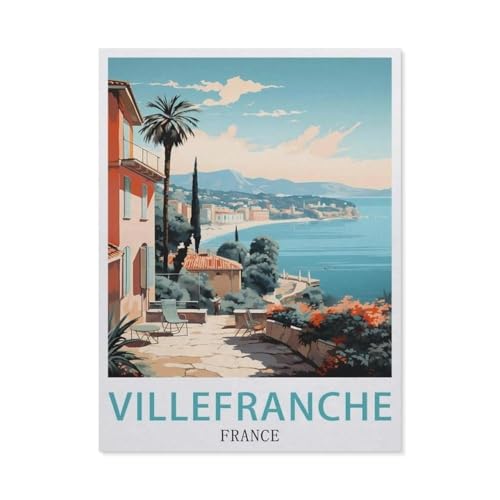 Papier Puzzle Puzzle 1000 Stück，Villefranche Frankreich，Puzzles Lernspielzeug Für Erwachsene Geburtstagsgeschenk Home Decoration（38x26cm）-EV57 von YYHMKBYY