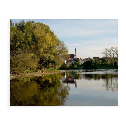 Papier Puzzle Puzzle 1000 Teile，Die Donau bei Straubing，Erwachsene Klassische Pädagogisches Spielzeug Kinder Lernspiel Herausforderndes Puzzles（38x26cm）-AW32 von YYHMKBYY