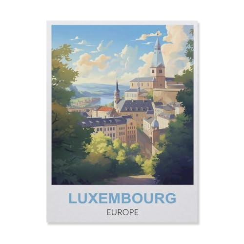 Papierpuzzle, klassisch, 1000 Teile, Luxemburg Europa, Jigsaw Lernspiel, intellektuelles Lernspiel und Herausforderung, Geschenk (50 x 70 cm) - ER47 von YYHMKBYY