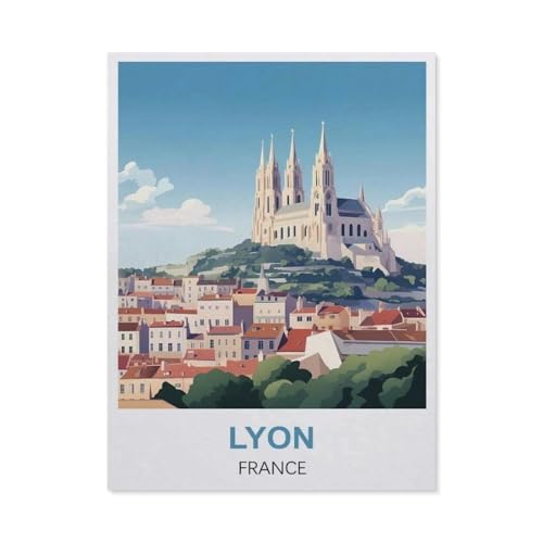 Papierpuzzle Puzzle 1000 Stück，Lyon, Frankreich，Lernspielzeug Für Erwachsene Geburtstagsgeschenk Dekoration（38x26cm）-EM2 von YYHMKBYY