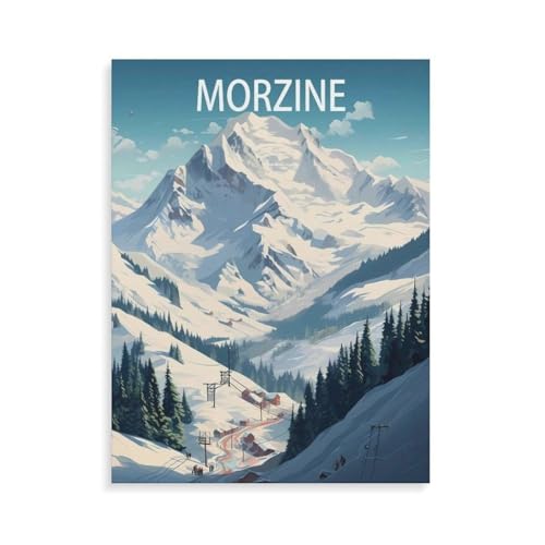 Papierpuzzle Puzzle 1000 Stück，Morzine Frankreich, Berg，Lernspielzeug Für Erwachsene Geburtstagsgeschenk Dekoration（38x26cm）-N55 von YYHMKBYY