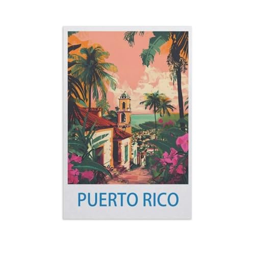 Papierpuzzle Puzzle 1000 Stück，Puerto Rico，Lernspielzeug Für Erwachsene Geburtstagsgeschenk Dekoration（50x70cm）-GB9 von YYHMKBYY