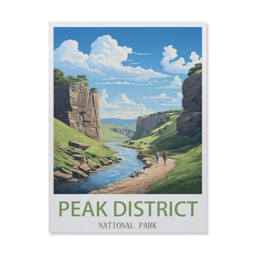 Peaks District National Park, England, Berg，1000 Stück Erwachsene Holz Landschaft Puzzles Für Kinder Lernspielzeug Geschenke（75x50cm）-DT31 von YYHMKBYY
