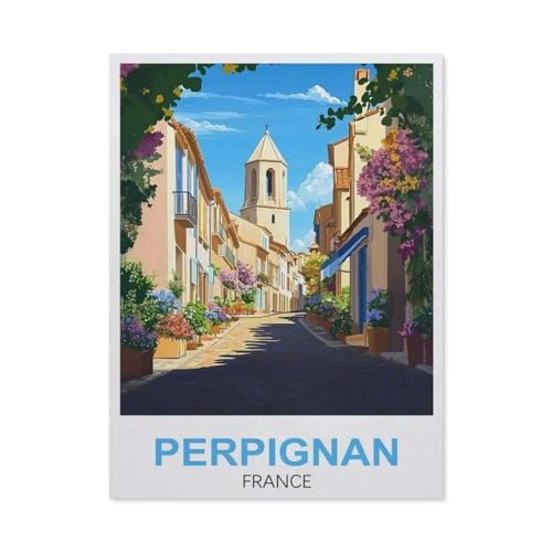 Perpignan Frankreich，Puzzle 1000 Teile Holz Puzzle Erwachsene Kinder Lernspielzeug Familie Dekompressionsspiel（75x50cm）-FC42 von YYHMKBYY