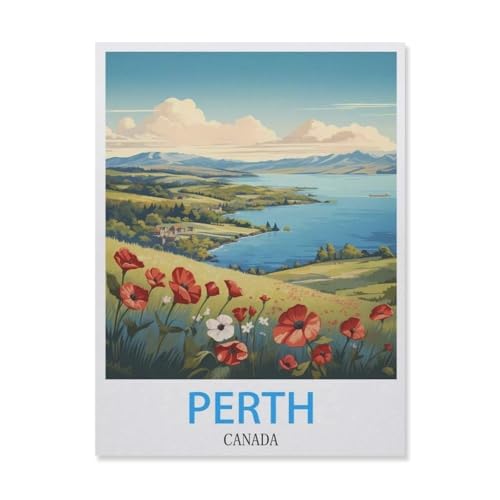 Perth Kanada，Puzzle 1000 Teile Holz Puzzle Erwachsene Kinder Lernspielzeug Familie Dekompressionsspiel（75x50cm）-FG83 von YYHMKBYY