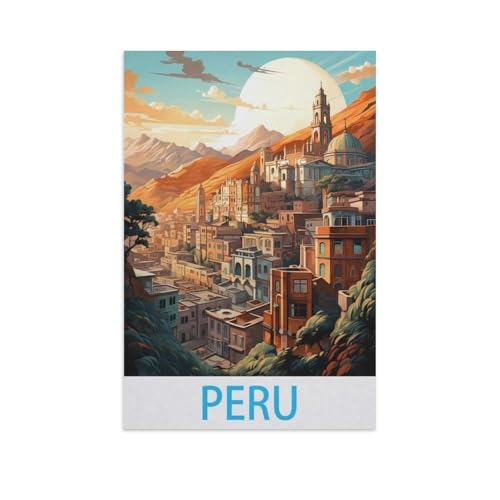 Peru，Puzzle 1000 Teile Holz Puzzle Erwachsene Kinder Lernspielzeug Familie Dekompressionsspiel（75x50cm）-FT30 von YYHMKBYY