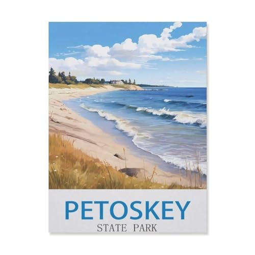 Petoskey State Park, Michigan，Puzzle 1000 Teile Erwachsene Kinde Spaß Lernspielzeug Geschenke（38x26cm）-EH88 von YYHMKBYY