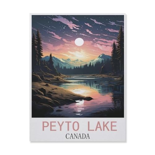 Peyto See Kanada，Papier Puzzle 1000 Teile Spielzeug Für Erwachsene Dekompressionsspiel（50x70cm）-FJ80 von YYHMKBYY