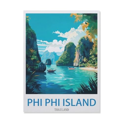 Phi Phi Island, Thailand, Puzzle, 1000 Teile, Holzpuzzle, geeignet für Erwachsene, Kinder, Familien, Stressabbau, Puzzle-Spiele (75 x 50 cm) -EH62 von YYHMKBYY
