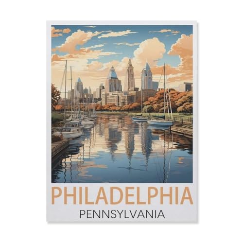 Philadelphia, Pennsylvania，Puzzles 1000 Teile für Erwachsene, Klassische Puzzle Jungen Mädchen Puzzle für Kinder Teenager Lernspiel Spielzeug（75x50cm）-DO4 von YYHMKBYY