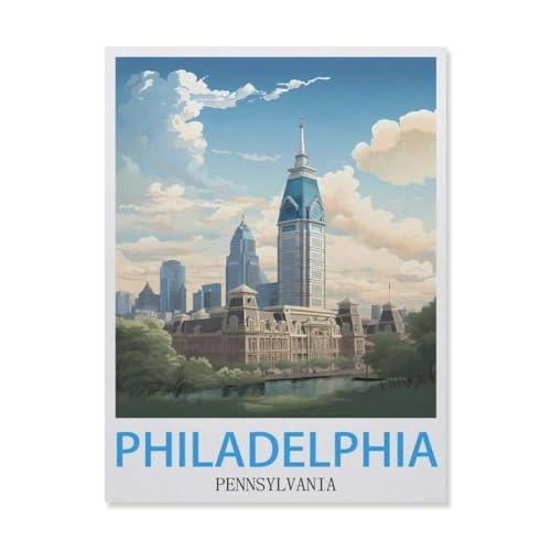 Philadelphia Pennsylvania，Puzzles 1000 Teile für Erwachsene, Klassische Puzzle Jungen Mädchen Puzzle für Kinder Teenager Lernspiel Spielzeug（75x50cm）-FI25 von YYHMKBYY