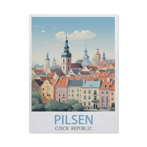 Pilsen, Tschechien，Puzzle 1000 Teile Erwachsene Kinde Spaß Lernspielzeug Geschenke（75x50cm）-EO58 von YYHMKBYY