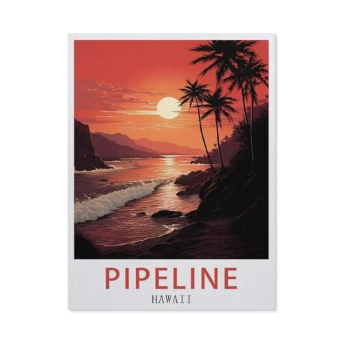 Pipeline Hawaii, Puzzle, 1000 Teile, Teenager, Kinder, Unterhaltungsspielzeug, Gehirn-Herausforderung, Puzzle (75 x 50 cm), EY70 von YYHMKBYY