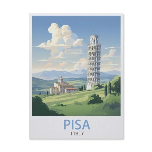 Pisa Italien，Puzzles 1000 Teile für Erwachsene, Klassische Puzzle Jungen Mädchen Puzzle für Kinder Teenager Lernspiel Spielzeug（38x26cm）-ET68 von YYHMKBYY