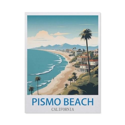 Pismo Beach, Kalifornien – Surfen，Klassisches Puzzle 3D Puzzle DIY Kit Papier Spielzeug Einzigartiges Geschenk（38x26cm）-CJ79 von YYHMKBYY