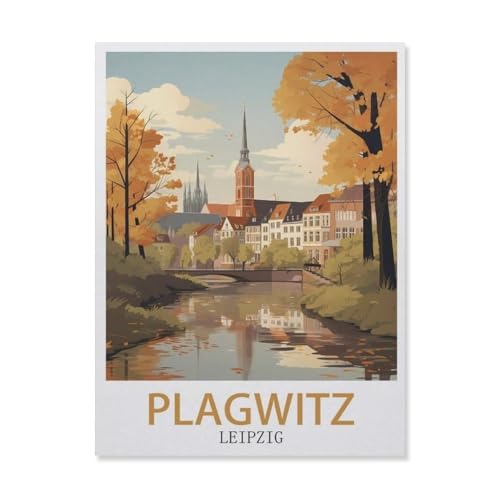 Plagwitz, Leipzig，Holz Puzzle 1000 Teile Spielzeug Für Erwachsene Dekompressionsspiel（75x50cm）-DN37 von YYHMKBYY
