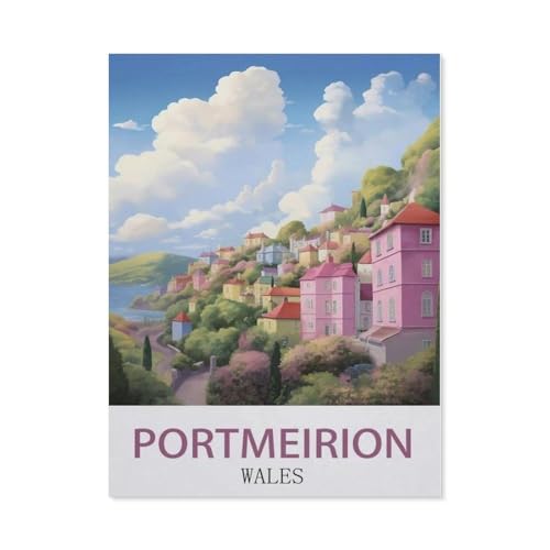 Portmeirion, Wales，Puzzle 1000 Teile Papier Puzzle Erwachsene Kinder Lernspielzeug Familie Dekompressionsspiel（50x70cm）-DZ82 von YYHMKBYY
