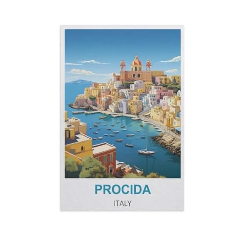 Procida, Italien，Papier Landscape Puzzle, Jigsaw Puzzles 1000 Pieces, for Adult Kids Decompression Puzzle Nice Gifts（50x70cm）-GI1 von YYHMKBYY