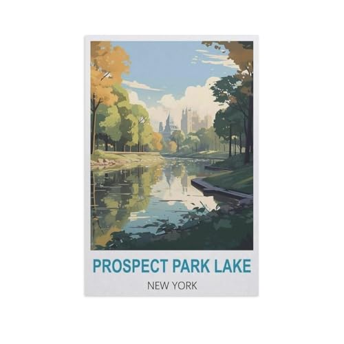Prospect Park Lake, New York，Puzzles 1000 Teile für Erwachsene, Klassische Puzzle Kinder Puzzle Herausfordernde Und Schwierige Rätsel für Erwachsene Und Jugendliche（75x50cm）-GF69 von YYHMKBYY