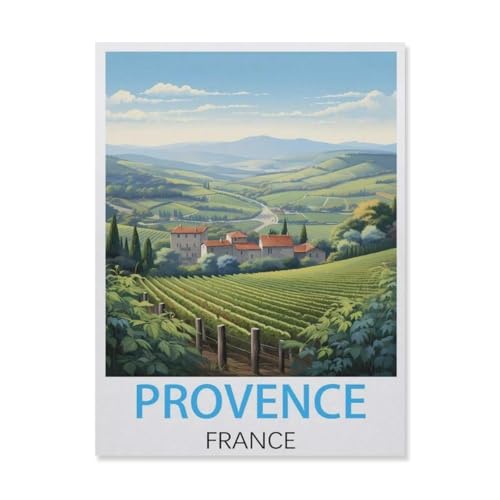 Provence, Frankreich，Puzzle 1000 Teile Holz Puzzle Erwachsene Kinder Lernspielzeug Familie Dekompressionsspiel（75x50cm）-FM70 von YYHMKBYY