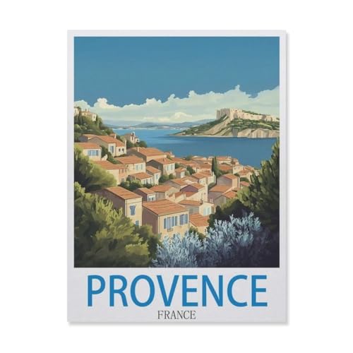 Provenz Frankreich，Puzzle 1000 Teile Papier Puzzle Erwachsene Kinder Lernspielzeug Familie Dekompressionsspiel（50x70cm）-FD18 von YYHMKBYY