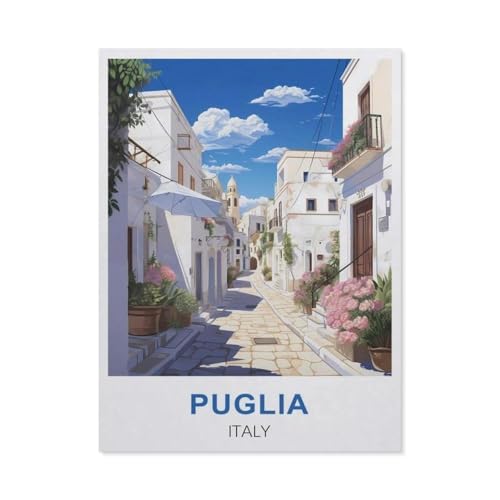 Puglien, Italien，1000 Stück Erwachsene Holz Landschaft Puzzles Für Kinder Lernspielzeug Geschenke（75x50cm）-DJ6 von YYHMKBYY
