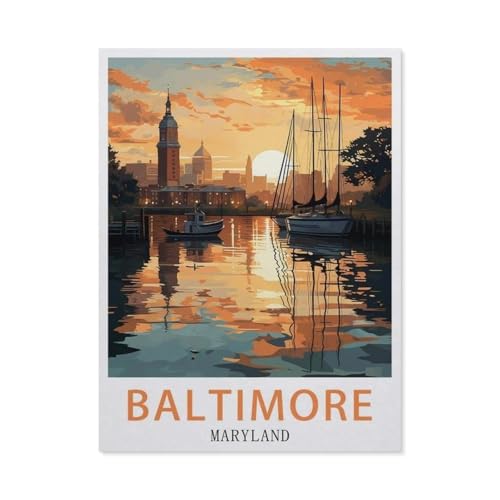 Puzzel Für Erwachsene Jigsaw Puzzle 1000，Baltimore Maryland，DIY Holz Puzzle Einzigartiges Geschenk Wohnkultur Stil（75x50cm）-EV60 von YYHMKBYY