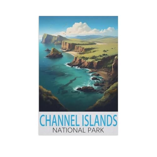 Puzzel Für Erwachsene Jigsaw Puzzle 1000，Channel Islands Nationalpark，DIY Holz Puzzle Einzigartiges Geschenk Wohnkultur Stil（75x50cm）-FU45 von YYHMKBYY