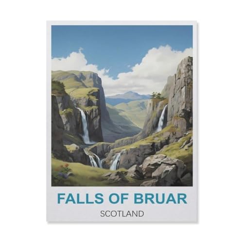 Puzzel Für Erwachsene Jigsaw Puzzle 1000，Falls of Bruar Schottland，DIY Holz Puzzle Einzigartiges Geschenk Wohnkultur Stil（75x50cm）-FH25 von YYHMKBYY