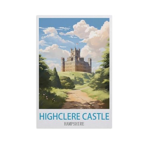 Puzzel Für Erwachsene Jigsaw Puzzle 1000，Highclere Castle Hampshire，DIY Holz Puzzle Einzigartiges Geschenk Wohnkultur Stil（75x50cm）-GK60 von YYHMKBYY