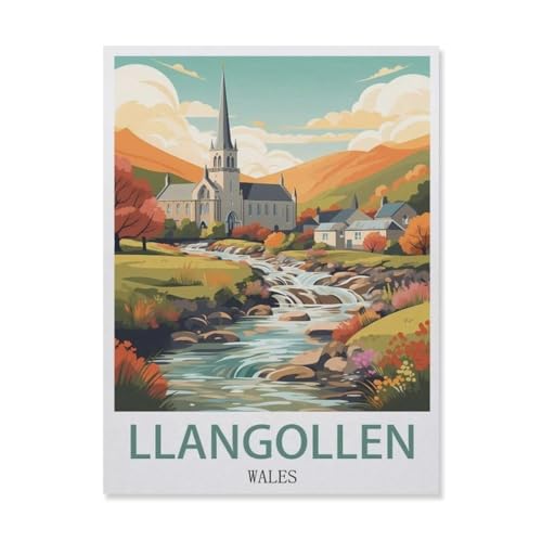 Puzzel Für Erwachsene Jigsaw Puzzle 1000，Llangollen Wales，DIY Holz Puzzle Einzigartiges Geschenk Wohnkultur Stil（75x50cm）-FJ47 von YYHMKBYY