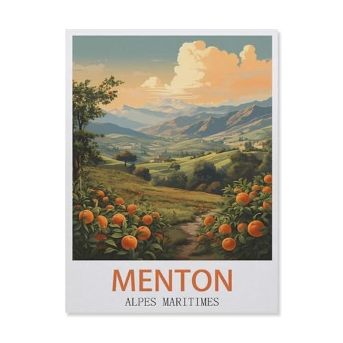 Puzzel Für Erwachsene Jigsaw Puzzle 1000，Menton Alpes Maritimes，DIY Papier Puzzle Einzigartiges Geschenk Wohnkultur Stil（38x26cm）-GM6 von YYHMKBYY