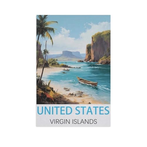 Puzzel Für Erwachsene Jigsaw Puzzle 1000，United States Virgin Islands，DIY Holz Puzzle Einzigartiges Geschenk Wohnkultur Stil（75x50cm）-FT72 von YYHMKBYY
