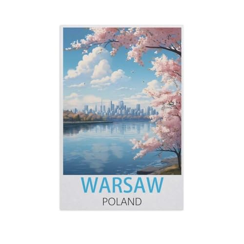 Puzzel Für Erwachsene Jigsaw Puzzle 1000，Warschau Polen，DIY Papier Puzzle Einzigartiges Geschenk Wohnkultur Stil（38x26cm）-FS99 von YYHMKBYY