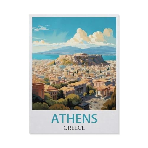 Puzzle, 1000 Teile, Athen, Griechenland, großes Familien-Puzzle-Spiel, Kunstwerk für Erwachsene und Jugendliche (50 x 70 cm), BP33 von YYHMKBYY