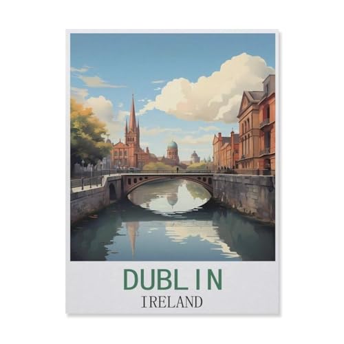 Puzzle, 1000 Teile, Dublin Irland, Papier-Kinderspielzeug, Dekompressionsspiel (38 x 26 cm), FM37 von YYHMKBYY