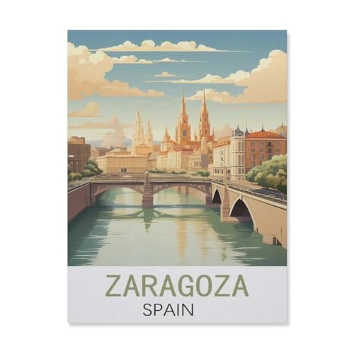 Puzzle, 1000 Teile, Saragossa, Spanien, Papier-Kinderspiele, Lernspielzeug (50 x 70 cm), FM1 von YYHMKBYY
