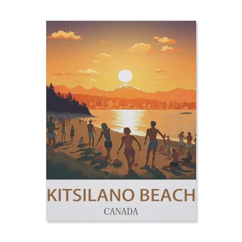 Puzzle, 1000 Teile für Erwachsene, Kitsilano Beach Kanada, Holzpuzzle – einzigartig geeignet für Jugendliche und Erwachsene (75 x 50 cm) – DM99 von YYHMKBYY