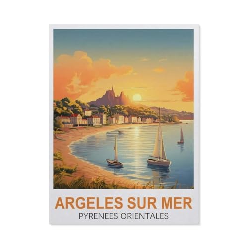 Puzzle，Argeles Sur Mer Pyrenäen Orientales，Für Kinder Und Erwachsene Holz Personalisiertes Puzzle-Spaß-Spiel 1000pcs（75x50cm）-GP61 von YYHMKBYY