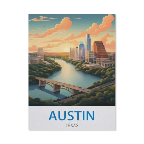 Puzzle，Austin, Texas，Für Kinder Und Erwachsene Holz Personalisiertes Puzzle-Spaß-Spiel 1000pcs（75x50cm）-CN27 von YYHMKBYY