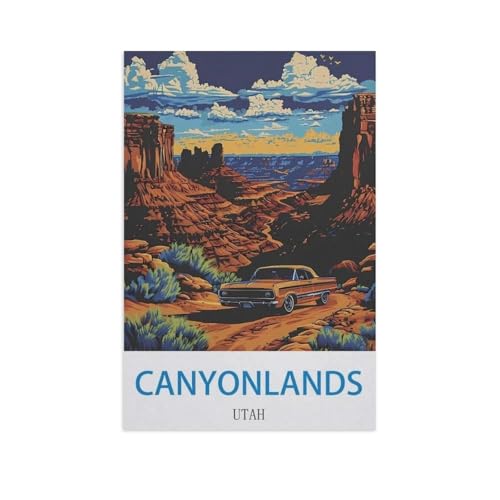 Puzzle，Canyonlands, Utah，Für Kinder Und Erwachsene Holz Personalisiertes Puzzle-Spaß-Spiel 1000pcs（75x50cm）-GF36 von YYHMKBYY