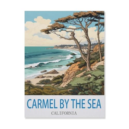 Puzzle，Carmel-by-The-Sea, Kalifornien，Für Kinder Und Erwachsene Holz Personalisiertes Puzzle-Spaß-Spiel 1000pcs（75x50cm）-EI10 von YYHMKBYY