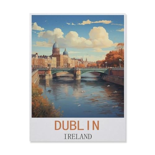 Puzzle，Dublin Irland，Für Kinder Und Erwachsene Holz Personalisiertes Puzzle-Spaß-Spiel 1000pcs（75x50cm）-FK10 von YYHMKBYY