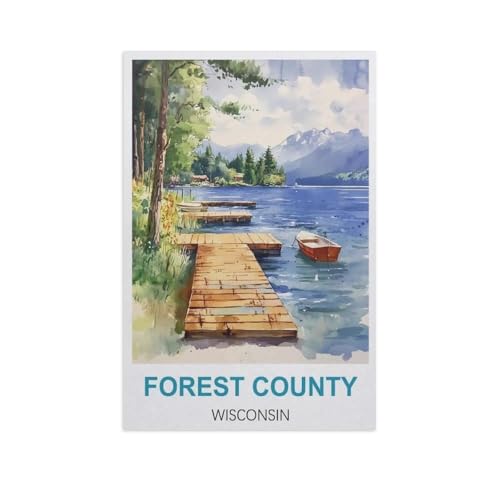 Puzzle，Forest County, Wisconsin，Für Kinder Und Erwachsene Holz Personalisiertes Puzzle-Spaß-Spiel 1000pcs（75x50cm）-GI28 von YYHMKBYY