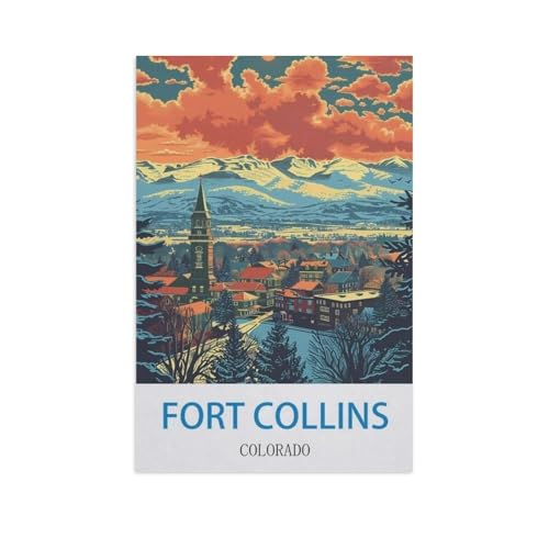 Puzzle，Fort Collins, Colorado，Für Kinder Und Erwachsene Holz Personalisiertes Puzzle-Spaß-Spiel 1000pcs（75x50cm）-GB68 von YYHMKBYY