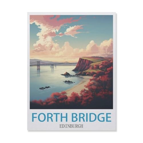 Puzzle，Forth Bridge Edinburgh，Für Kinder Und Erwachsene Holz Personalisiertes Puzzle-Spaß-Spiel 1000pcs（75x50cm）-GL23 von YYHMKBYY