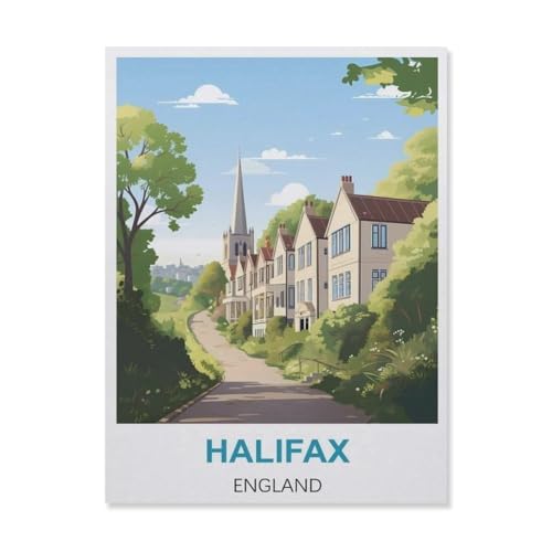Puzzle，Halifax England，Für Kinder Und Erwachsene Holz Personalisiertes Puzzle-Spaß-Spiel 1000pcs（75x50cm）-FH15 von YYHMKBYY