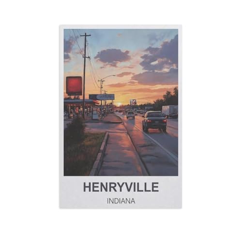 Puzzle，Henryville, Indiana，Für Kinder Und Erwachsene Holz Personalisiertes Puzzle-Spaß-Spiel 1000pcs（75x50cm）-GH55 von YYHMKBYY