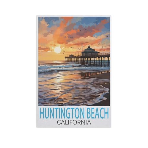 Puzzle，Huntington Beach Kalifornien，Für Kinder Und Erwachsene Holz Personalisiertes Puzzle-Spaß-Spiel 1000pcs（75x50cm）-FS89 von YYHMKBYY