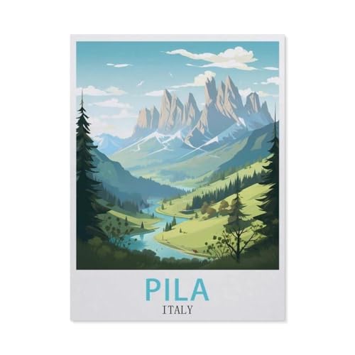 Puzzle，Italien, Vintage-Reiseposter，Für Kinder Und Erwachsene Holz Personalisiertes Puzzle-Spaß-Spiel 1000pcs（75x50cm）-AV29 von YYHMKBYY